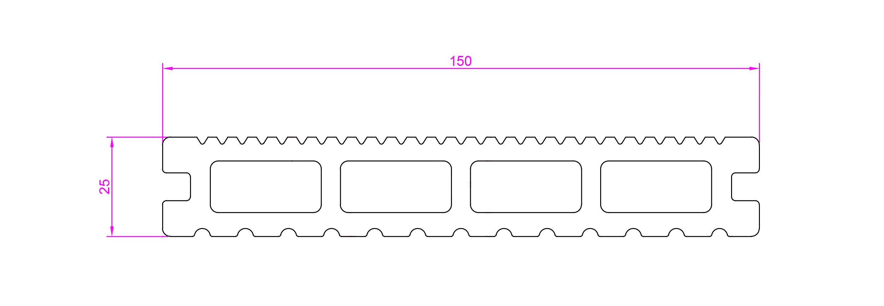 150x25四孔板 2.765-模型 150x25四孔板2.765-模型