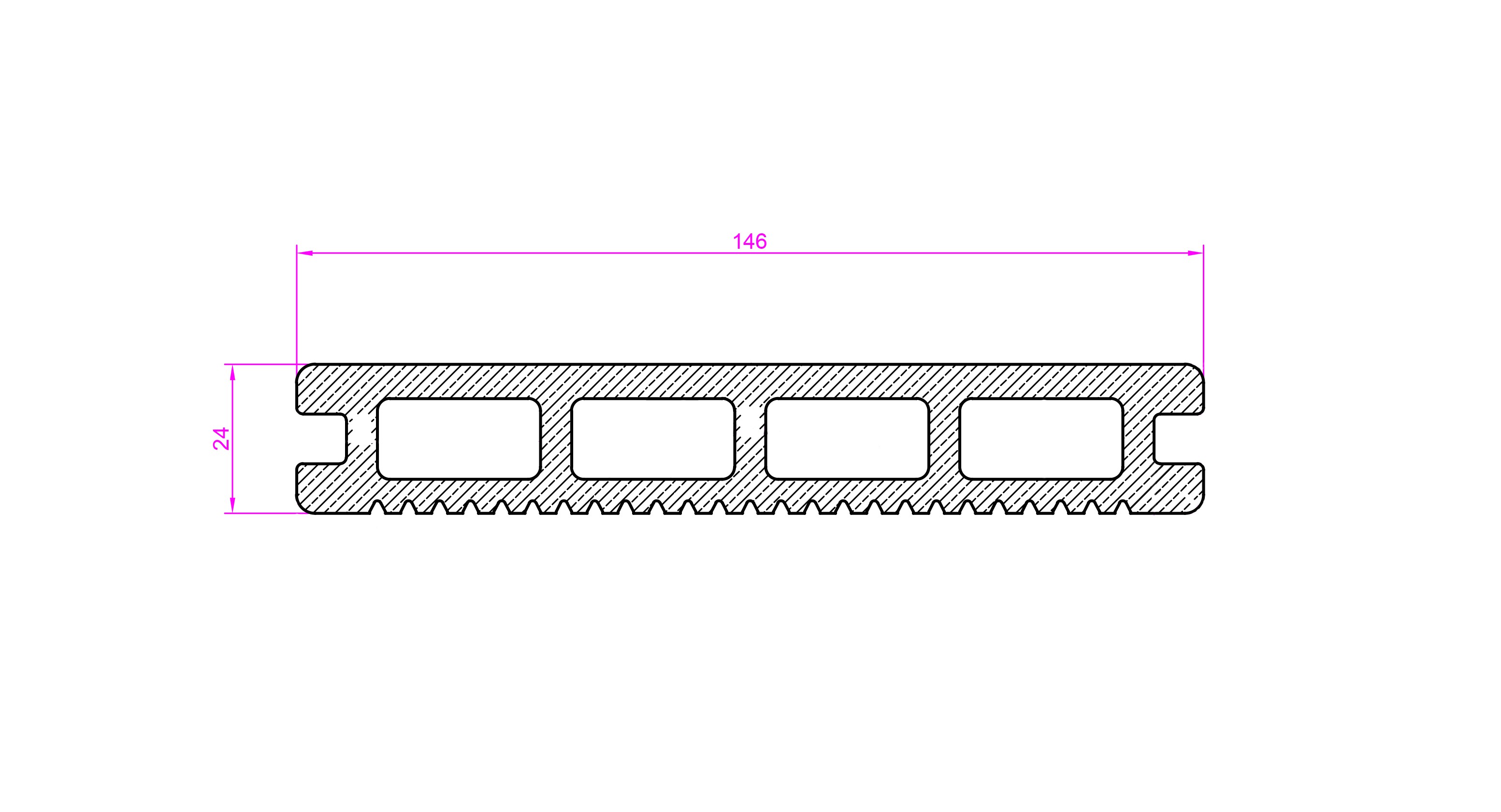 146x24四孔板压花2.606-模型