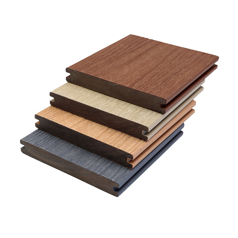 高质量的137×23mm WPC固体固定室外阳台甲板