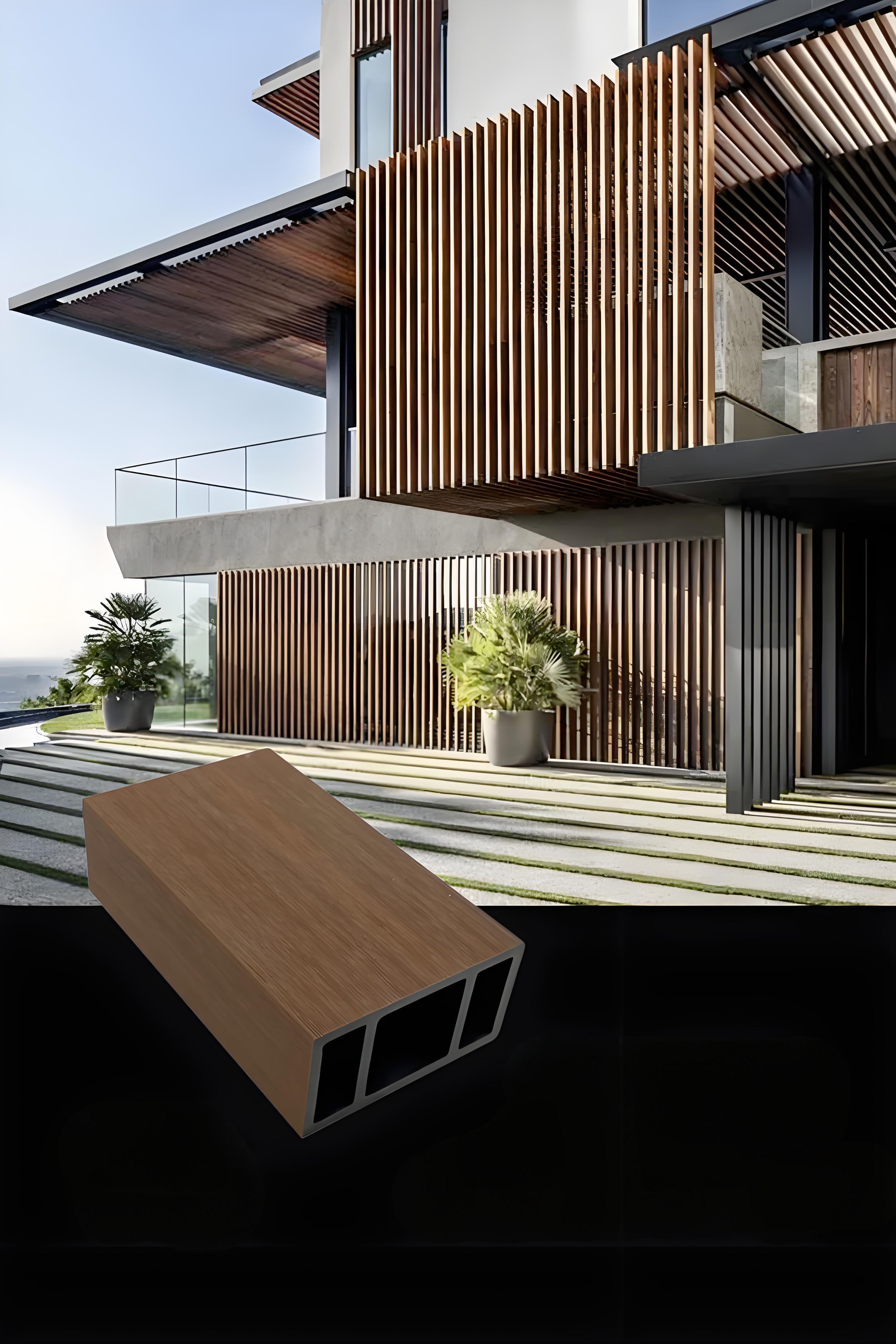 防水50*50mm空心WPC餐厅的木质塑料复合梁